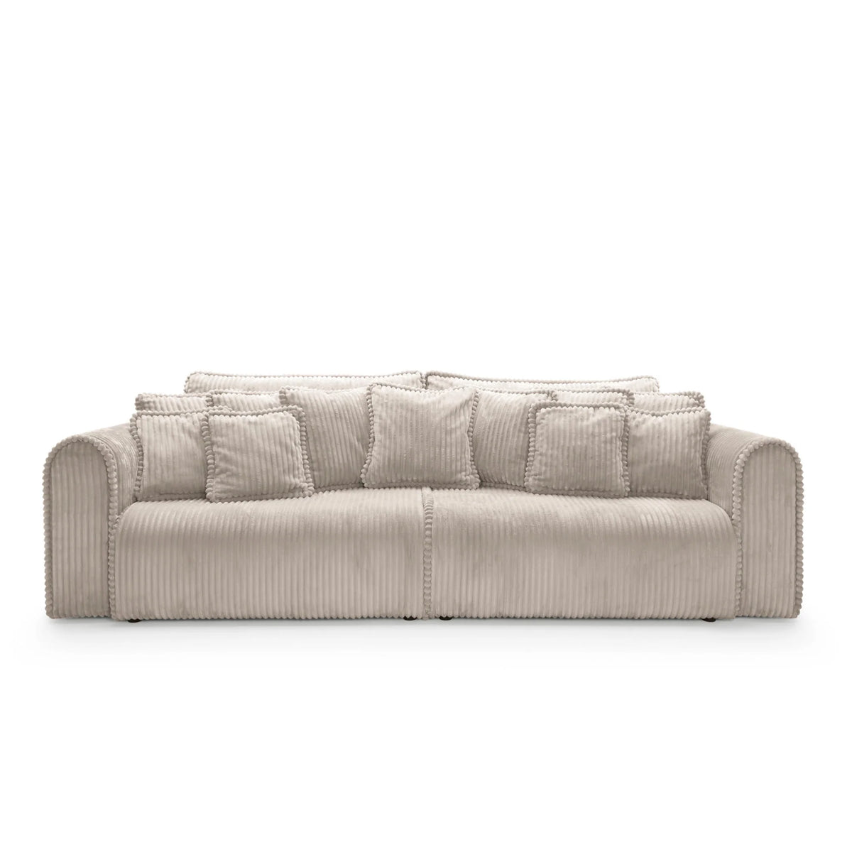 Canapea extensibilă 4-in-1 CELLORA 302 cm lungime, ladă depozitare, funcție pat 180×240 cm, cappuccino