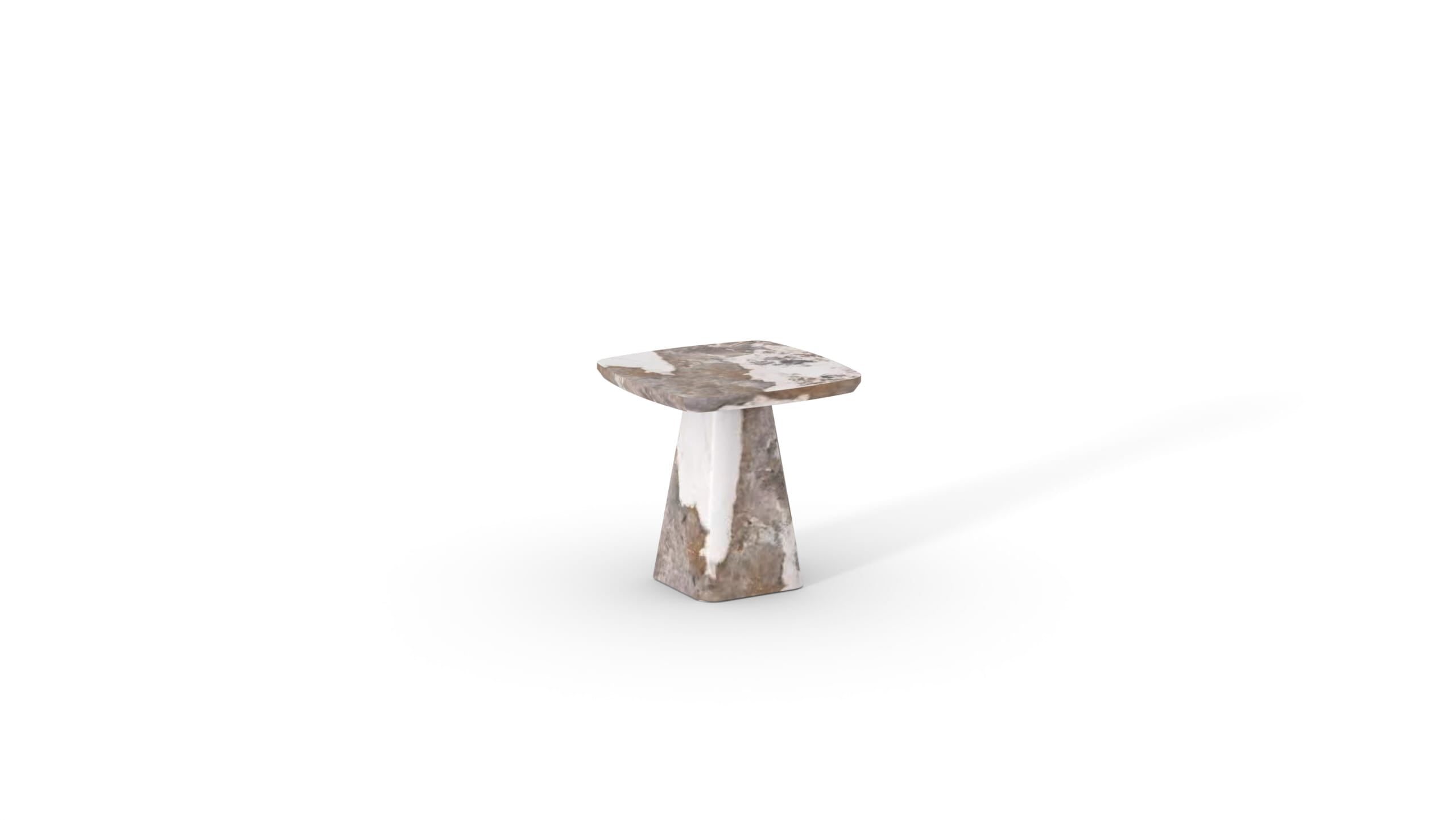 Măsuță cafea VITTORIO 50 cm lungime, integral marmură naturală, design sculptural