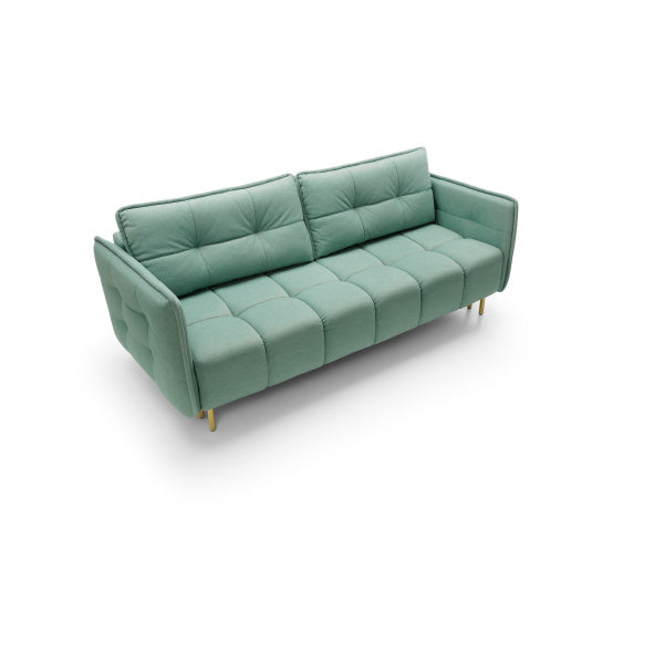 Canapea extensibilă modernă cu ladă de depozitare pentru living 225 cm, tapițată în microfibră impermeabilă, design elegant ARIEL