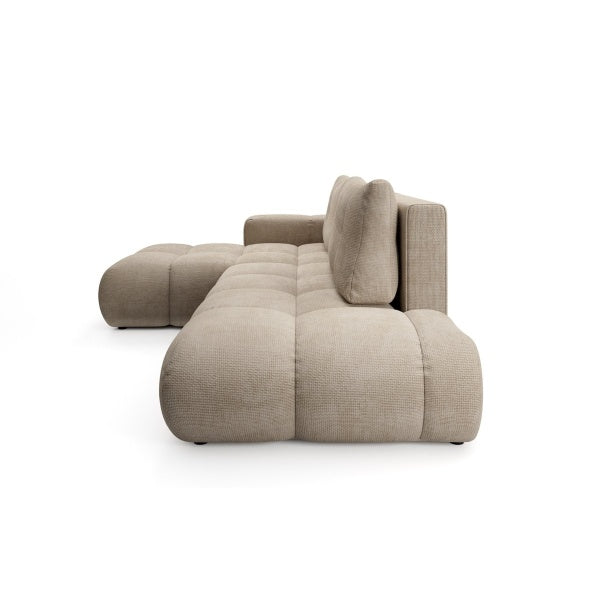 Colțar extensibil HELEN 286 cm, formă "L", ladă depozitare, zonă dormit permanent, design confortabil contemporan