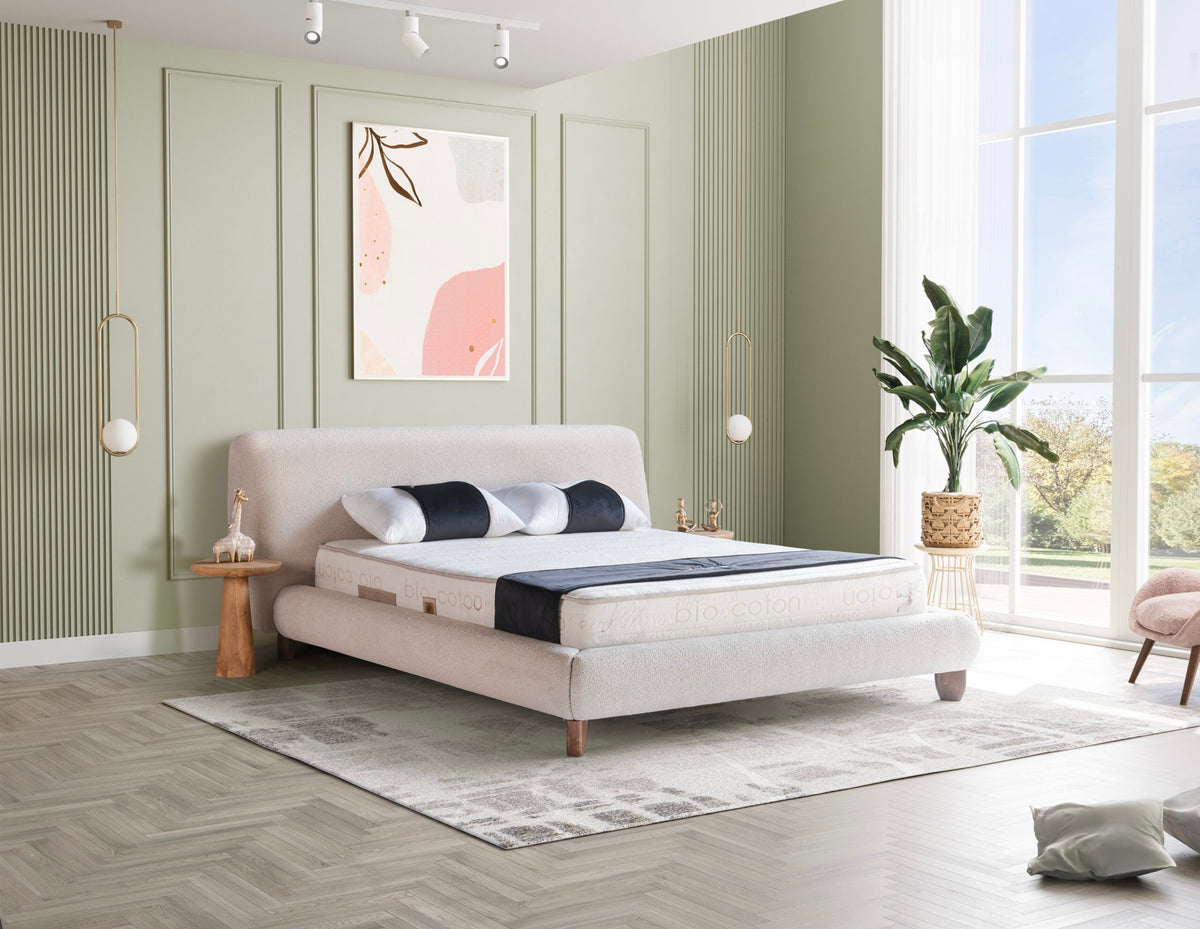 Pat Boxspring MILANO, structură metalică, saltea premium
