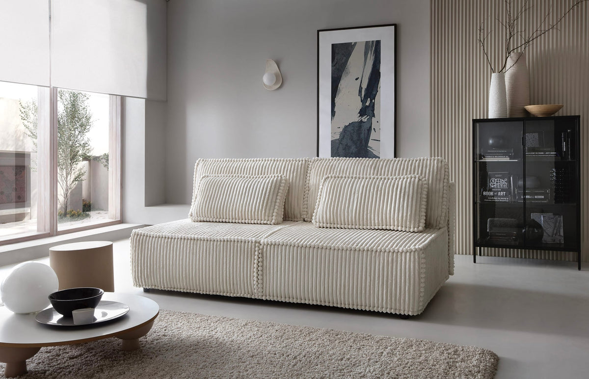 Canapea extensibilă LOMMA 200 cm lungime, ladă depozitare, extensie de 160×200 cm