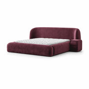 Pat Boxspring IVONE cu ladă de depozitare, structură metalică, saltea premium cu topper integrat