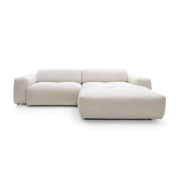 Colțar modular NOR, 266 cm lungime, formă „L”, structură din lemn masiv și MDF
