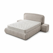 Pat Boxspring NOVA cu ladă de depozitare, structură metalică, saltea premium