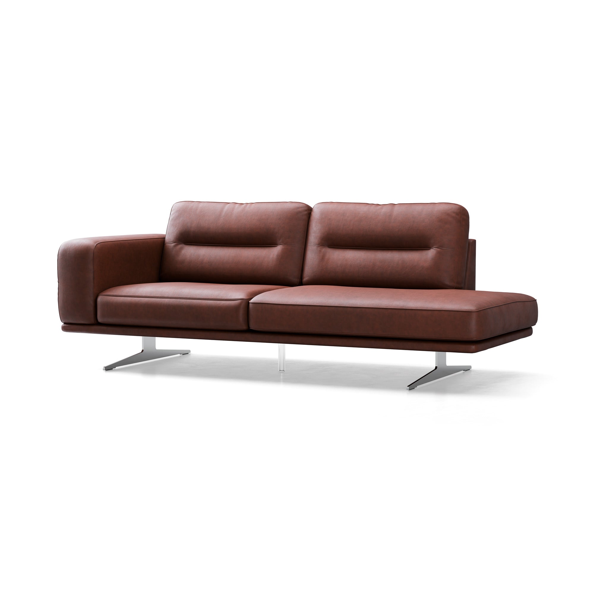 Canapea fixă 227 cm, 3 locuri BOLOGNA, tapițerie piele premium, design elegant pentru living modern