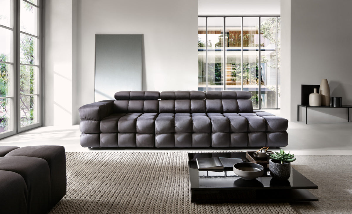 Canapea modulară CAPRI 288 cm lățime, configurabilă, tetiere reglabile