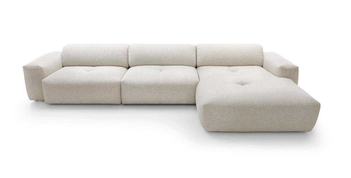 Colțar modular NOR 366 cm lungime, formă „L”, configurabil, material premium