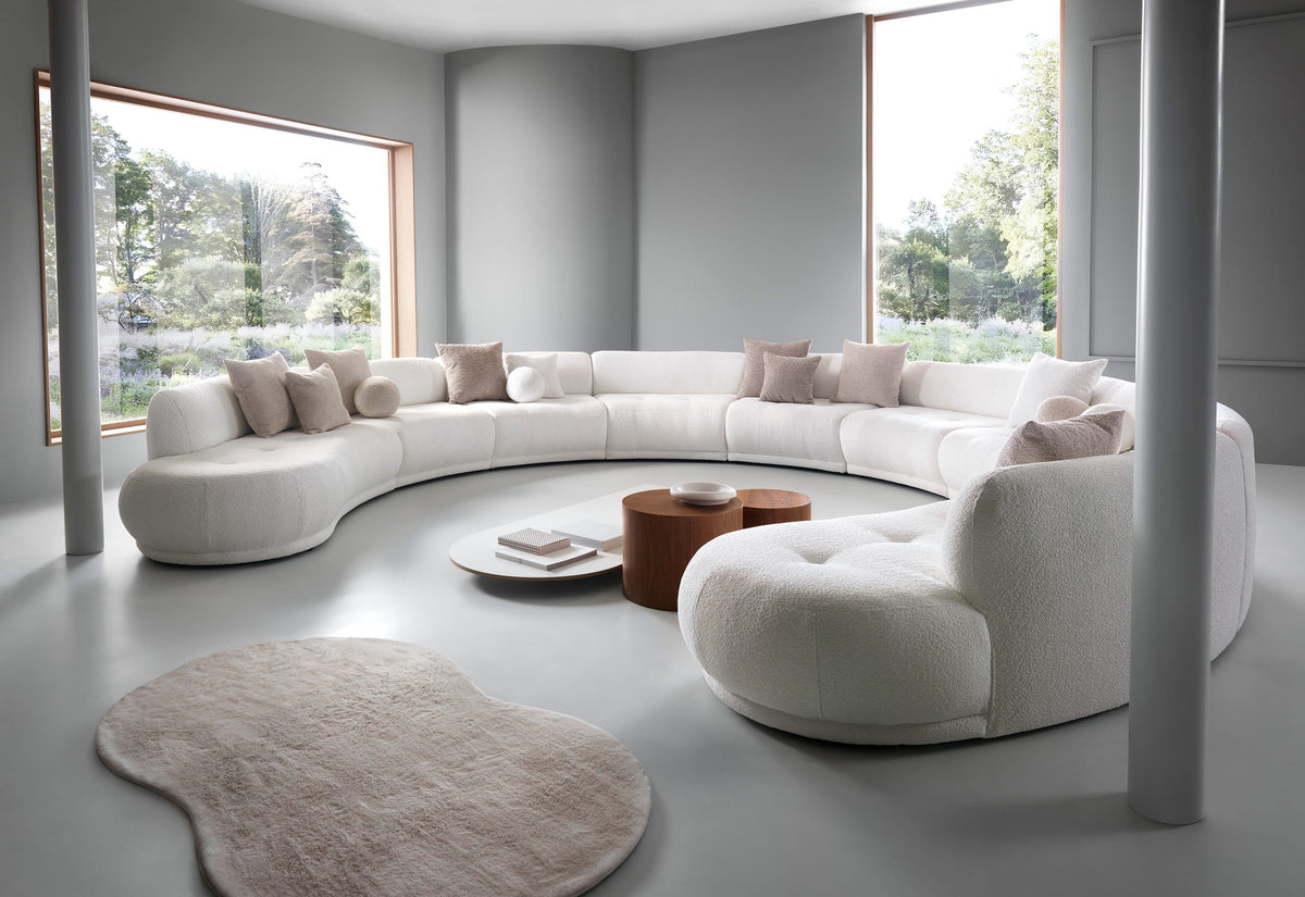 Colțar modular BELLORA 520 cm lungime, formă semicerc, configurabil