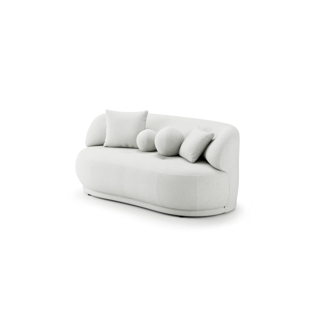 Canapea BELLORA 188 cm lungime, bouclé premium, spătar central