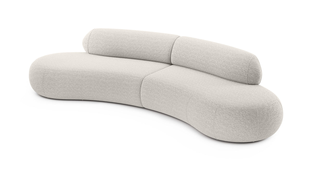 Canapea modulară IVONA 346 cm lungime, configurabilă, bouclé premium, spătar central