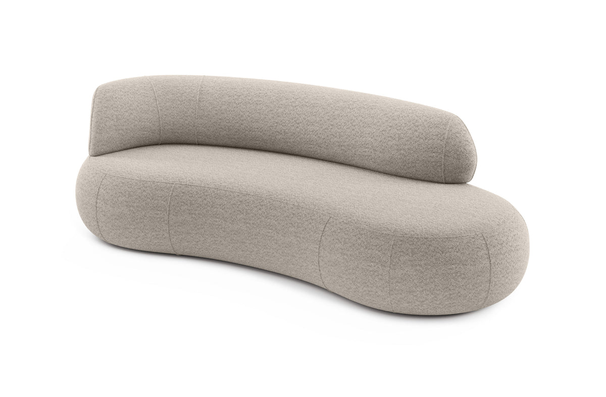 Canapea fixă IVONA 253 cm lungime, configurabilă, bouclé premium, pe stânga