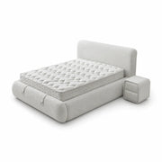 Pat Boxspring SENSO cu ladă de depozitare, structură metalică, saltea premium