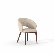 Scaun dining SENSO 60 cm lățime, picioare lemn, finisaj nuc, design ergonomic