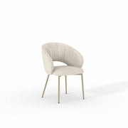 Scaun dining SENSO 60 cm lățime, picioare metal, finisaj auriu, design ergonomic