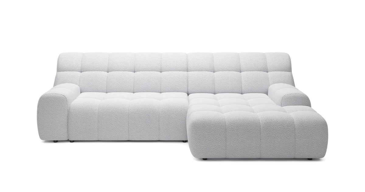 Colțar extensibil electric COCOON, 292 cm lungime, formă „L”, configurabil