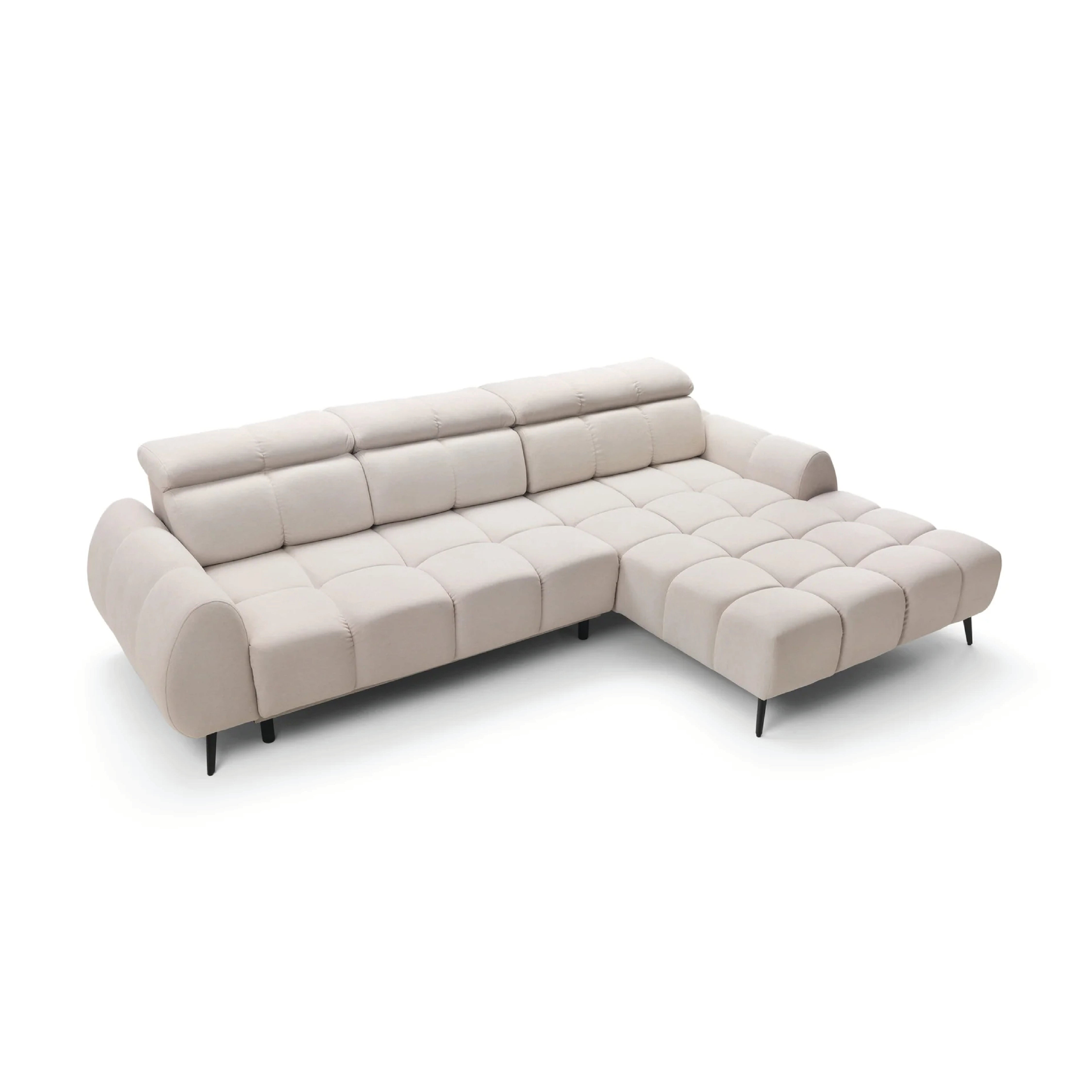 Colțar extensibil electric ALVORIA 295 cm lungime, formă „L”, material impermeabil