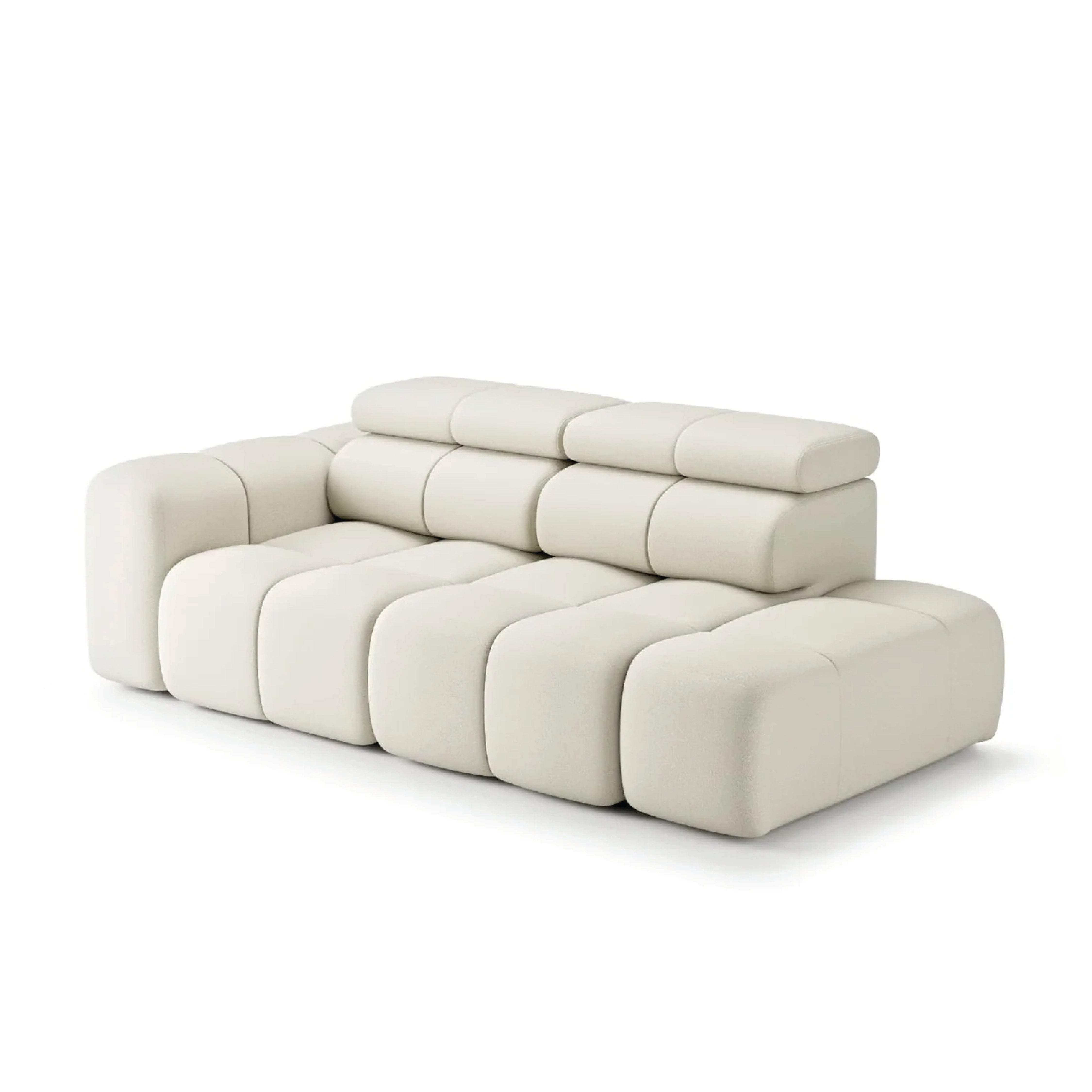 Canapea modulară AVENTO 215 cm lățime, extensibilă electrică, tetiere reglabile
