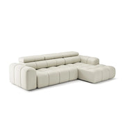 Colțar modular AVENTO 289 cm lungime, formă "L”, extensie electrică, tetiere reglabile
