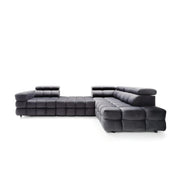 Colțar modular CAPRI 320 cm lungime, formă „L”, configurabil, tetiere reglabile