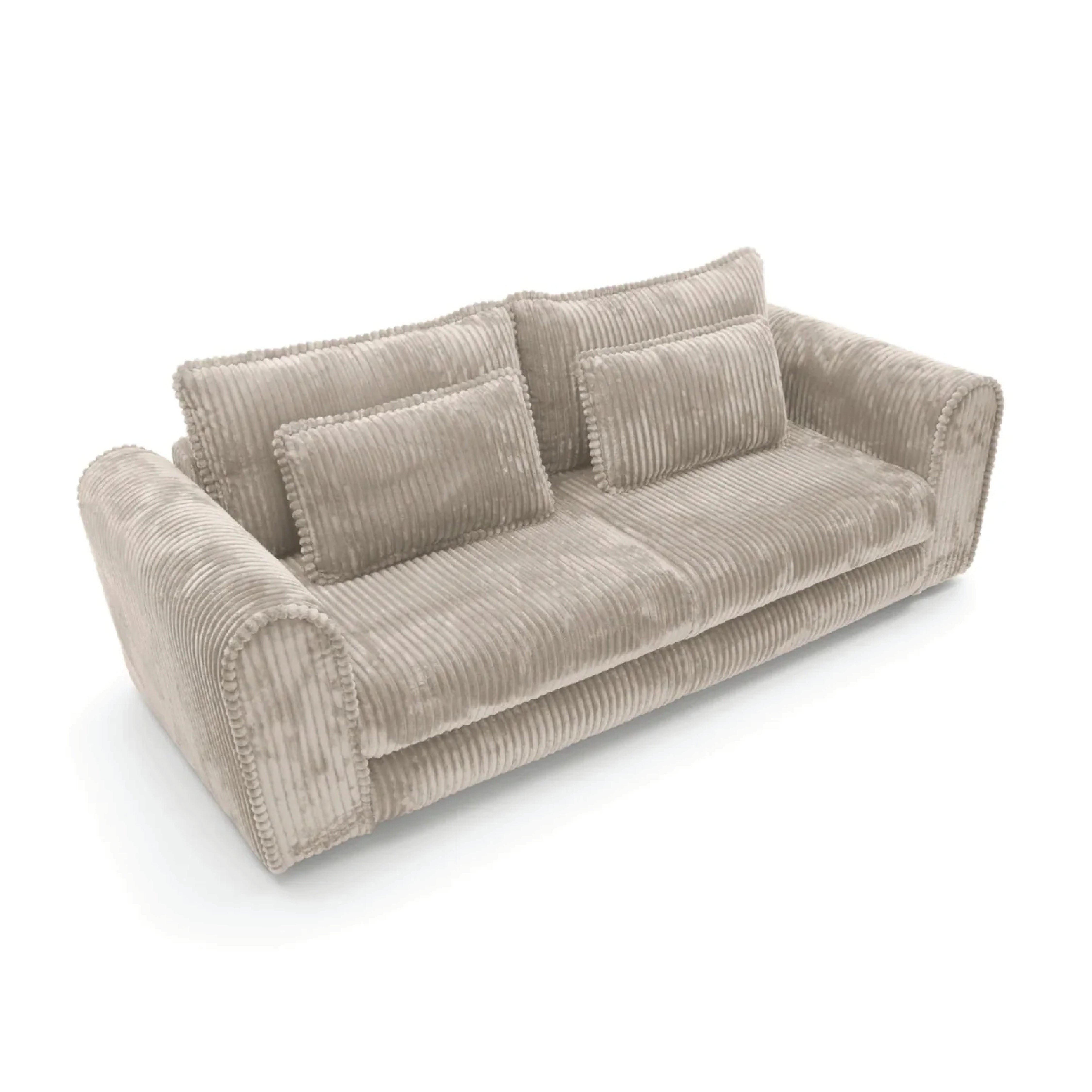 Canapea extensibilă CELLORA 260 cm lungime, funcție pat 160×200 cm, ladă depozitare, cappuccino