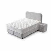 Pat Boxspring COMO PRO cu ladă de depozitare, structură metalică, saltea premium