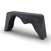 Consolă ALPINA NOIR 158 cm lungime, lemn masiv, furnir stejar gri