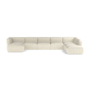 Colțar modular CANDELO, 460 cm lungime, formă „U”, configurabil