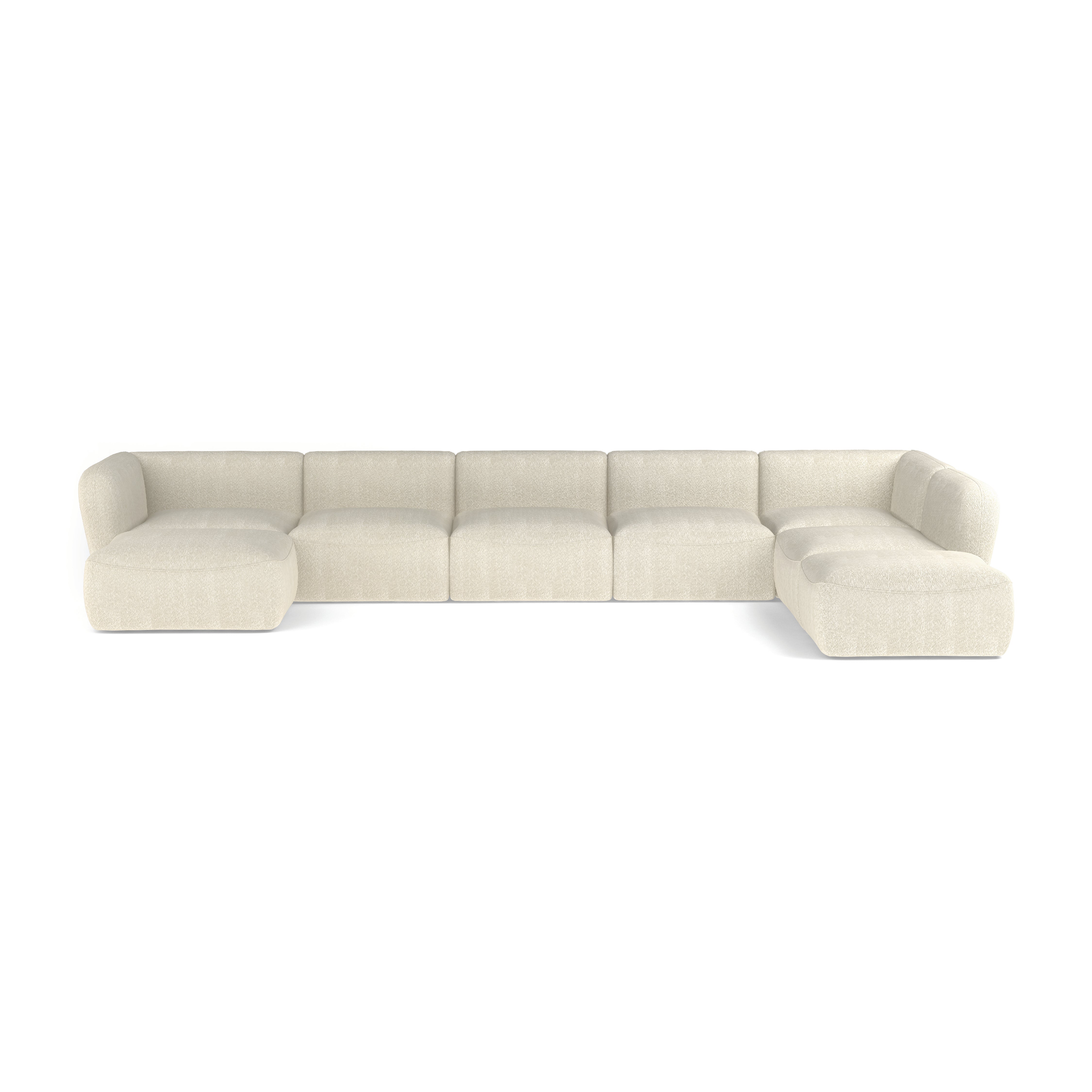 Colțar modular CANDELO, 460 cm lungime, formă „U”, configurabil