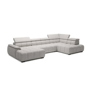 Colțar extensibil electric ALVIN, 393 cm lungime, formă „U”, tetiere reglabile, configurabil