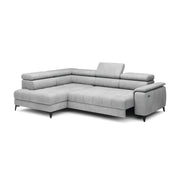 Colțar extensibil electric CHIVAS, 278 cm lungime, formă „L”, tetiere reglabile, configurabil