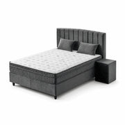 Pat Boxspring COSTA cu ladă de depozitare, structură metalică, saltea premium, design modern