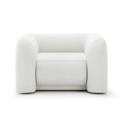 Fotoliu BELLORA 128 cm lățime, tapițerie bouclé, structură MDF ranforsat