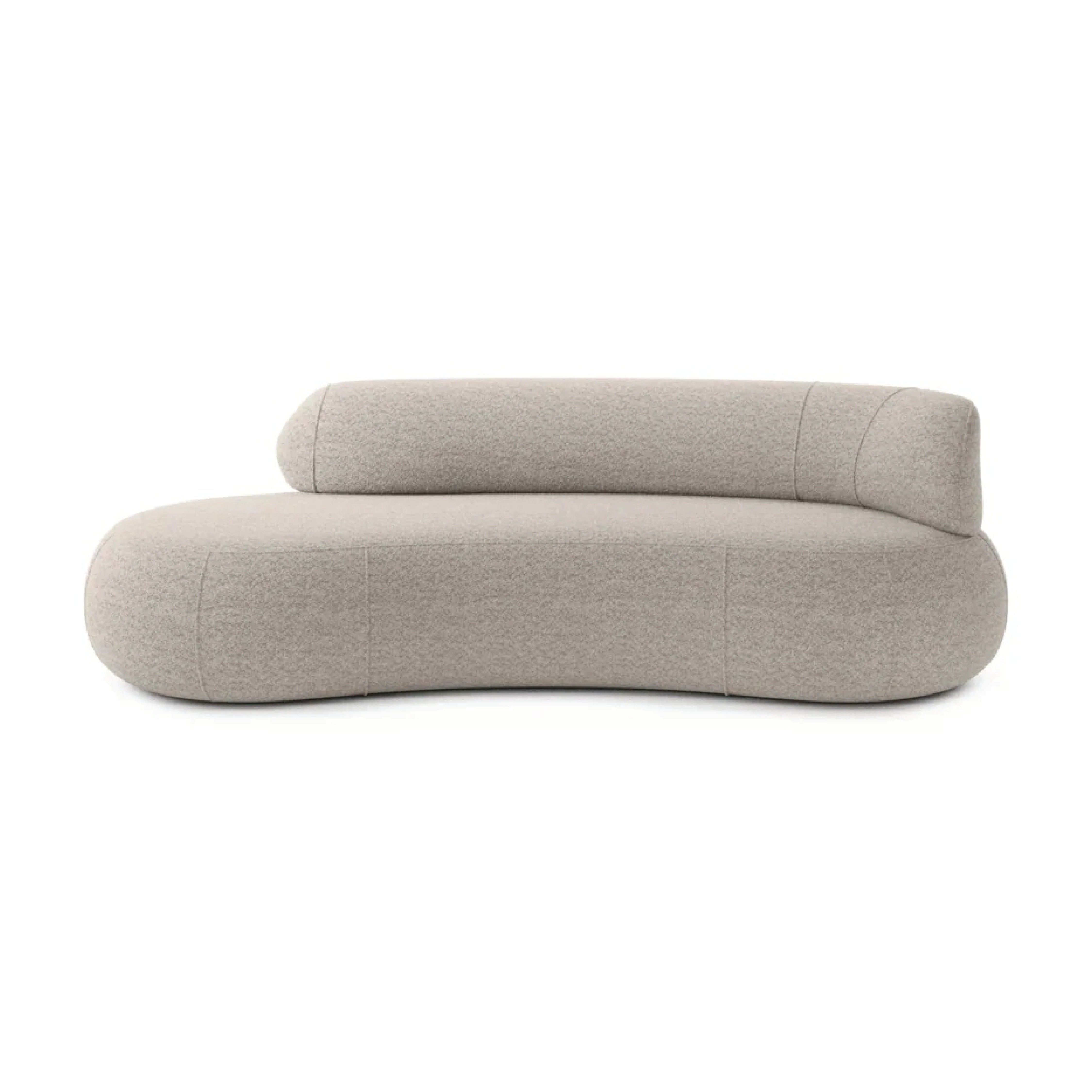 Canapea fixă IVONA 253 cm lungime, configurabilă, bouclé premium, pe dreapta