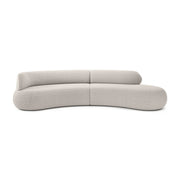 Canapea modulară 346 cm, 4 locuri IVONA, bouclé premium, design curbat, colț stânga pentru living elegant