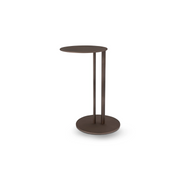 Măsuță cafea TALUS 38 cm diametru, metal maro finisat, design minimalist