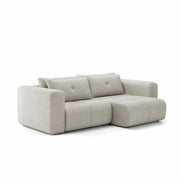 Canapea extensibilă 4-în-1 MIRA, 260 cm lungime, ladă de depozitare, spumă HR, bej
