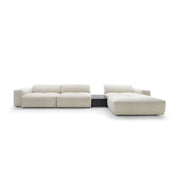 Colțar modular NOR 416 cm lungime, formă „L”, măsuță integrată, configurabil