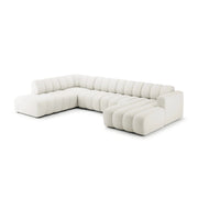 Colțar modular RODOS 343 cm, formă „U”, bouclé premium, configurabil