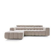 Colțar modular SIENNA 292 cm lungime, formă „L”, tetiere reglabile, configurabil