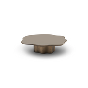 Măsuță cafea CALYX 116 cm, MDF, sticlă securizată, nuanța brass