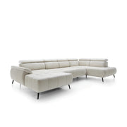 Colțar extensibil electric VITORIO 375 cm lungime, in "U", tetiere reglabile, material impermeabil