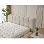 Pat Boxspring ZARO lada de depozitare, structura metalica, material si saltea premium - imagine 3