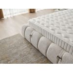 Pat Boxspring ZARO lada de depozitare, structura metalica, material si saltea premium - imagine 4