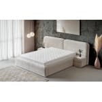 Pat Boxspring BORA BORA cu lada de depozitare, saltea premium cu topper integrat si structura metalica