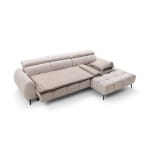 Coltar extensibil premium 295 cm lungime, 4-5 locuri ALVORIA, extensie electrica, material impermeabil si design modern - imagine 5