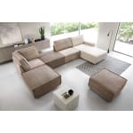Coltar modular premium multifunctional de 400 cm lungime MONZA, extensibil, configurabil pentru living modern