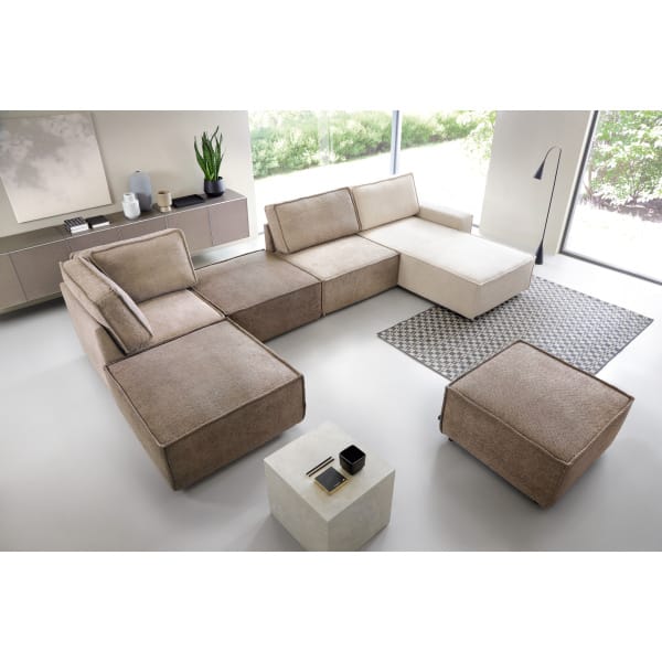 Coltar modular premium multifunctional de 400 cm lungime MONZA, extensibil, configurabil pentru living modern