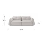 Canapea extensibilă 254 cm, 3 locuri, extensie electrică și port USB, material impermeabil, SPLENDORA - imagine 11