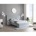 Pat Boxspring DIAMOND XL cu ladă de depozitare, structura metalica, material și saltea premium, design modern - imagine 2